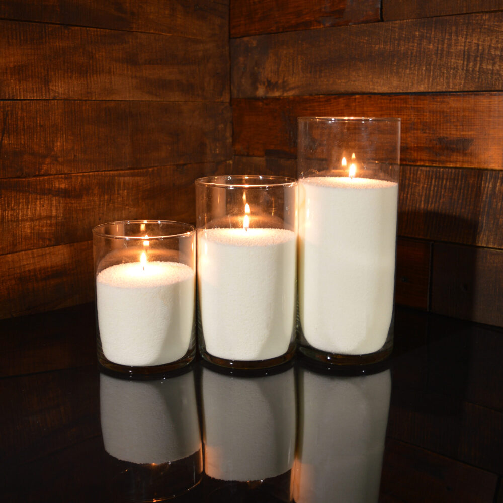 Насыпные свечи комплект №4 (3 свечи 15,20,26 см)