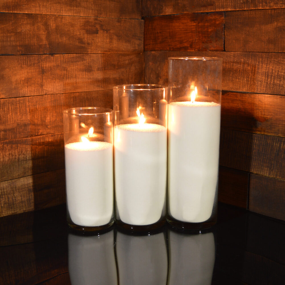 Насыпные свечи комплект №8 (3 свечи 26,31,38 см)