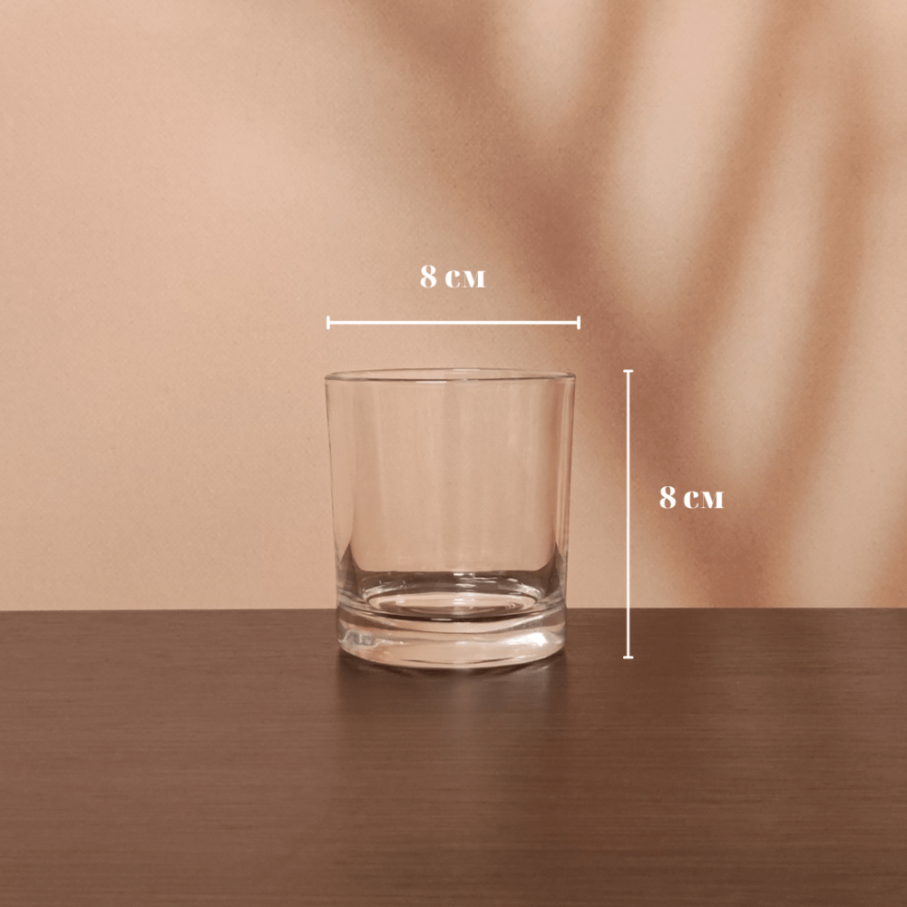 Підсвічник скляний, h 8 см, Ø 8 см.