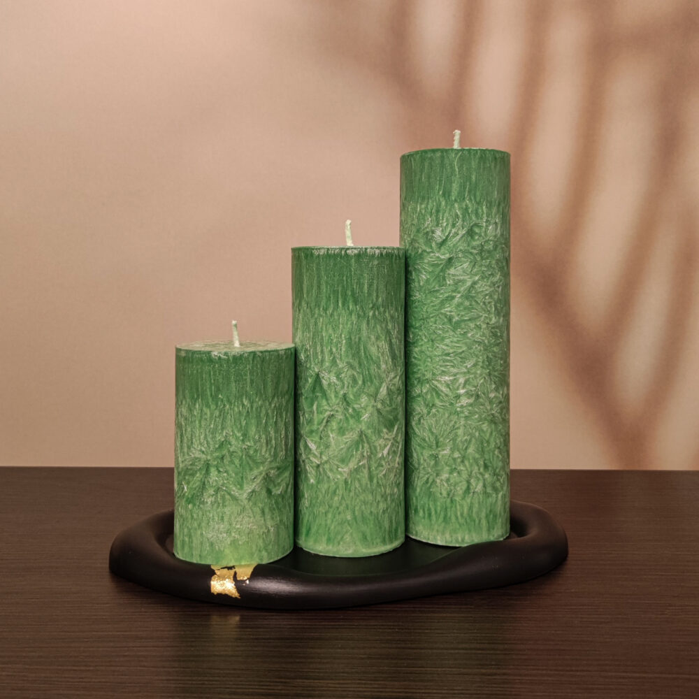 Зелені свічки з пальмового воску