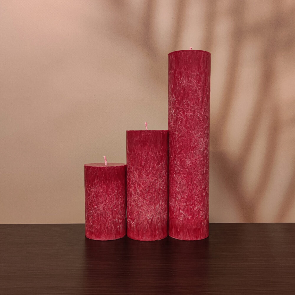 Червоні свічки з пальмового воску