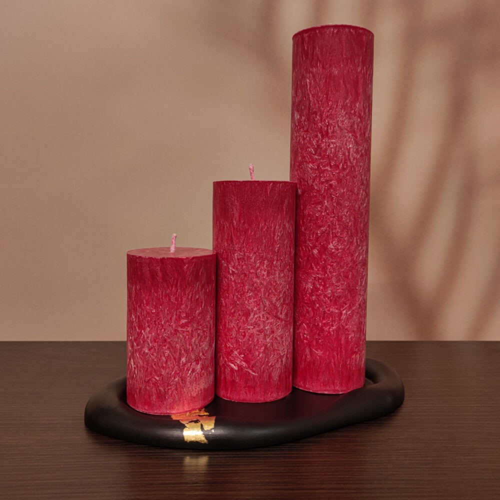 Червоні свічки з пальмового воску