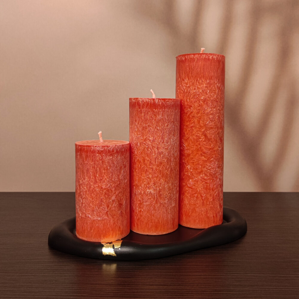 Помаранчеві свічки з пальмового воску