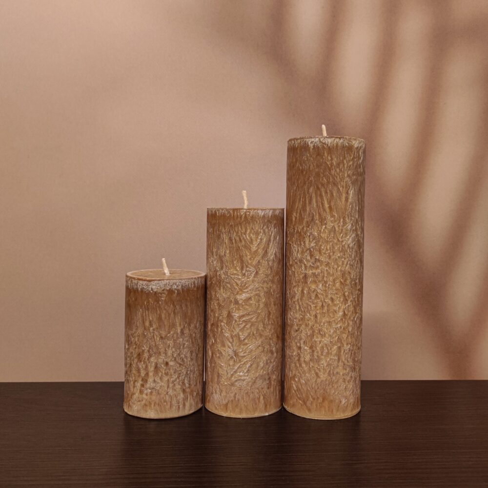 Коричневі свічки з пальмового воску