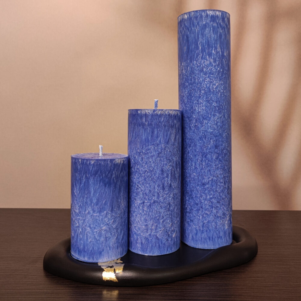 Сині свічки з пальмового воску
